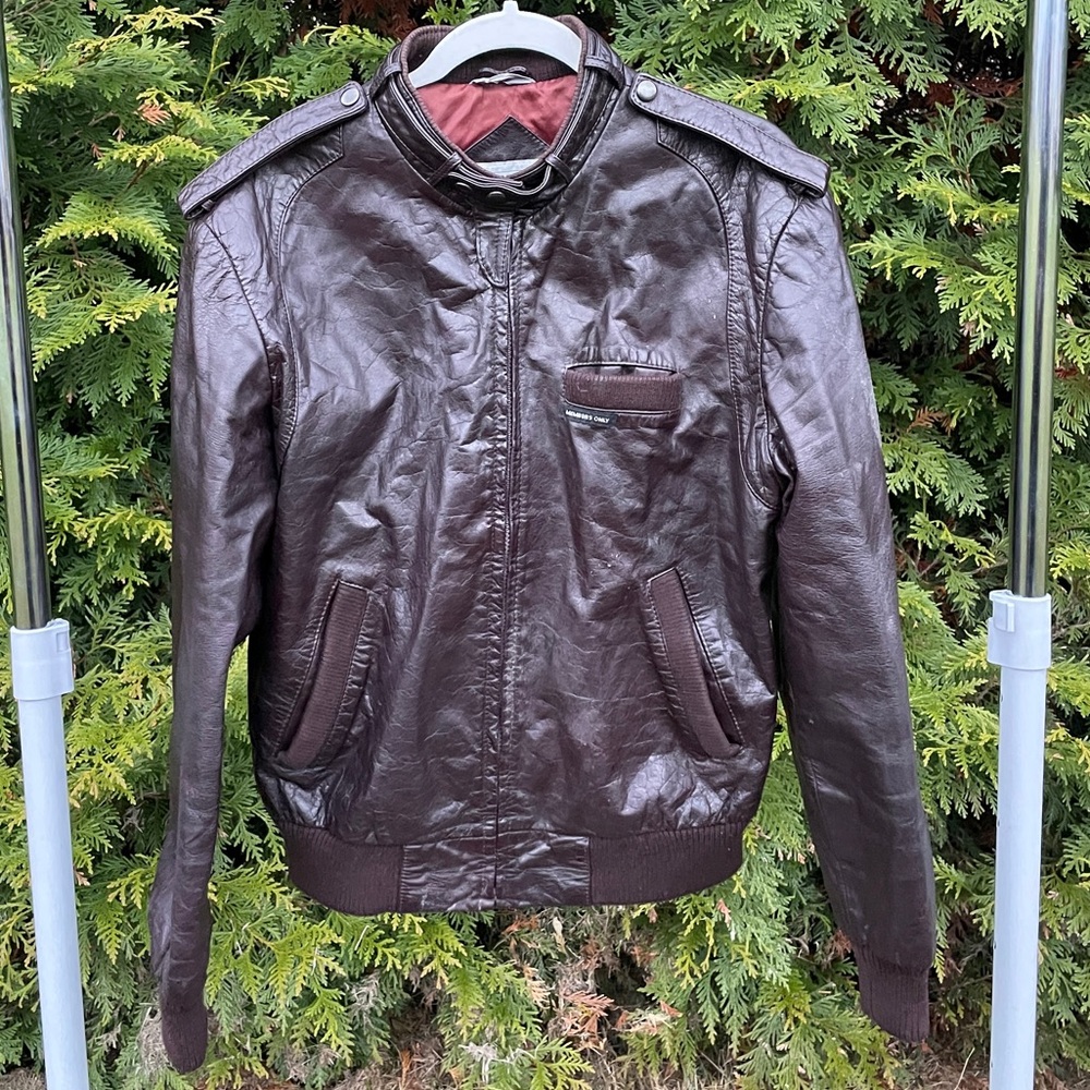 Members Only Dark Brown Bomber Jacket